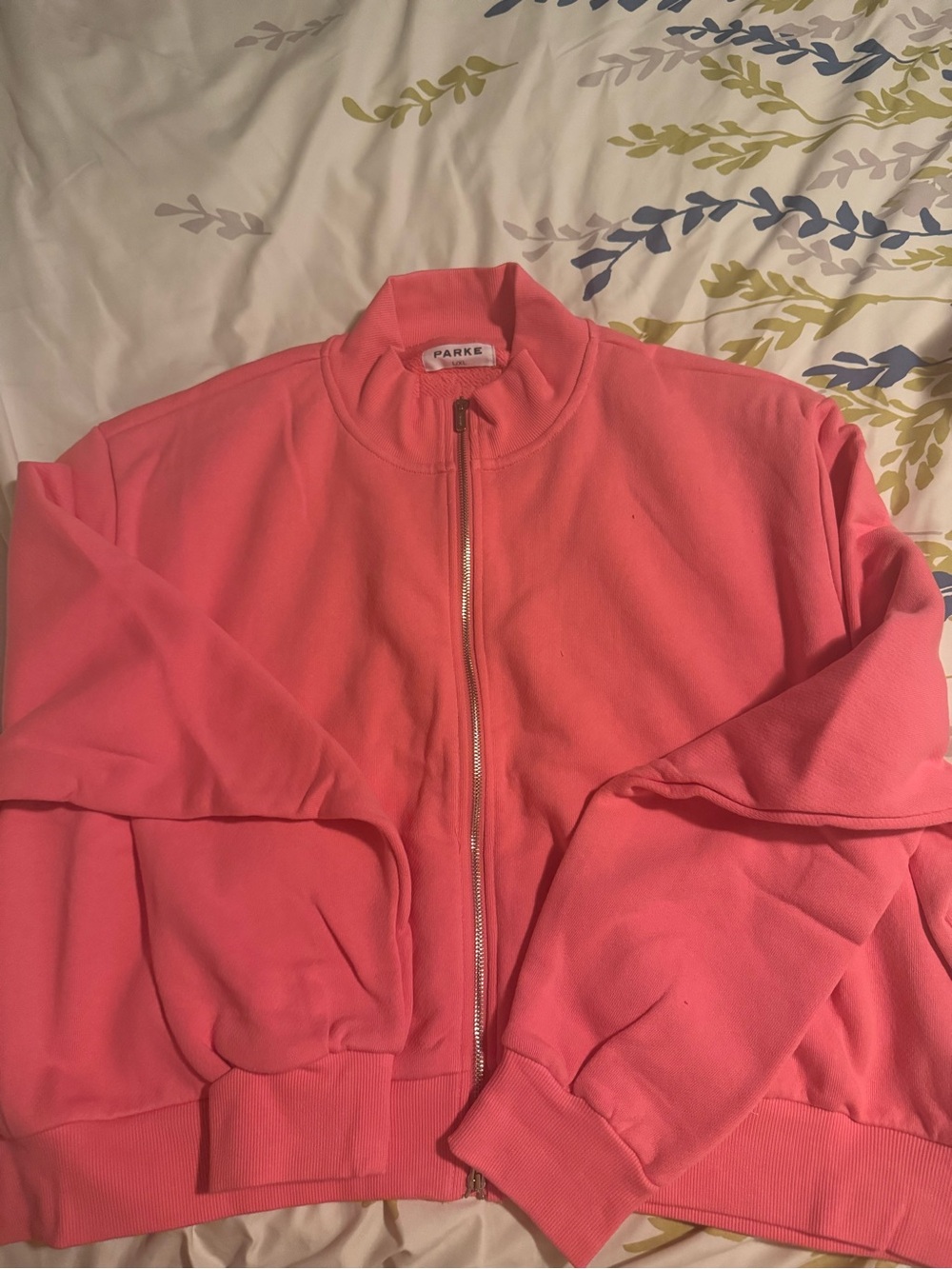 Parke Maggie & Emma Zip Up Mockneck Bloom